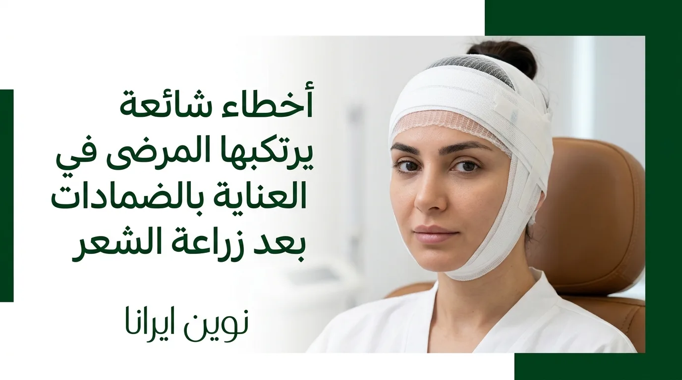 أخطاء شائعة يرتكبها المرضى في العناية بالضمادات بعد زراعة الشعر